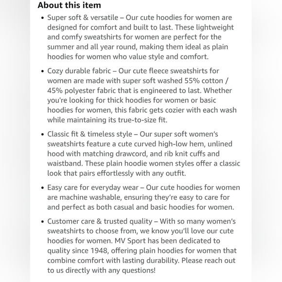 NWT hoodie MV Sports heathered charcoal XXL - Picture 8 of 8